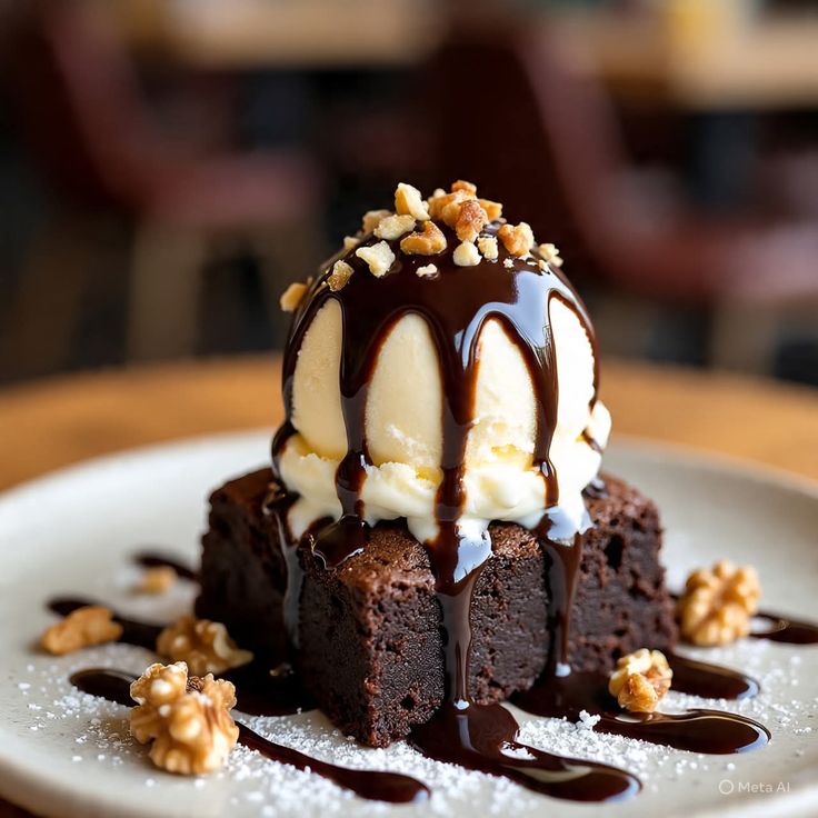 Brownie with Ice Cream